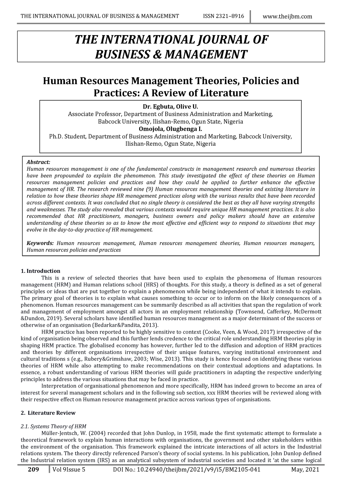 Tijbm,+BM2105-041 - Marketing - THE INTERNATIONAL JOURNAL OF BUSINESS ...