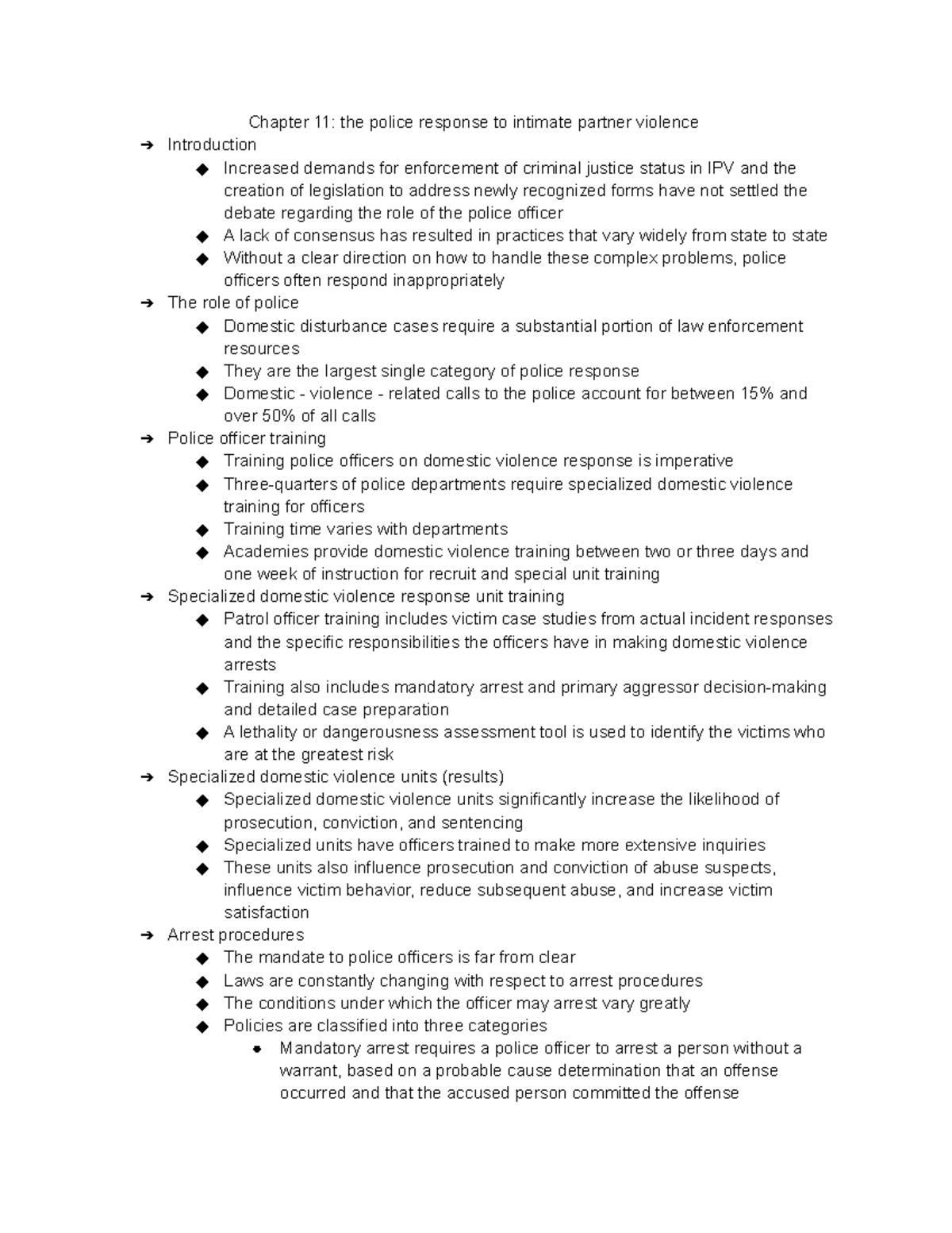 Chapter 11 the police response to intimate partner violence ...