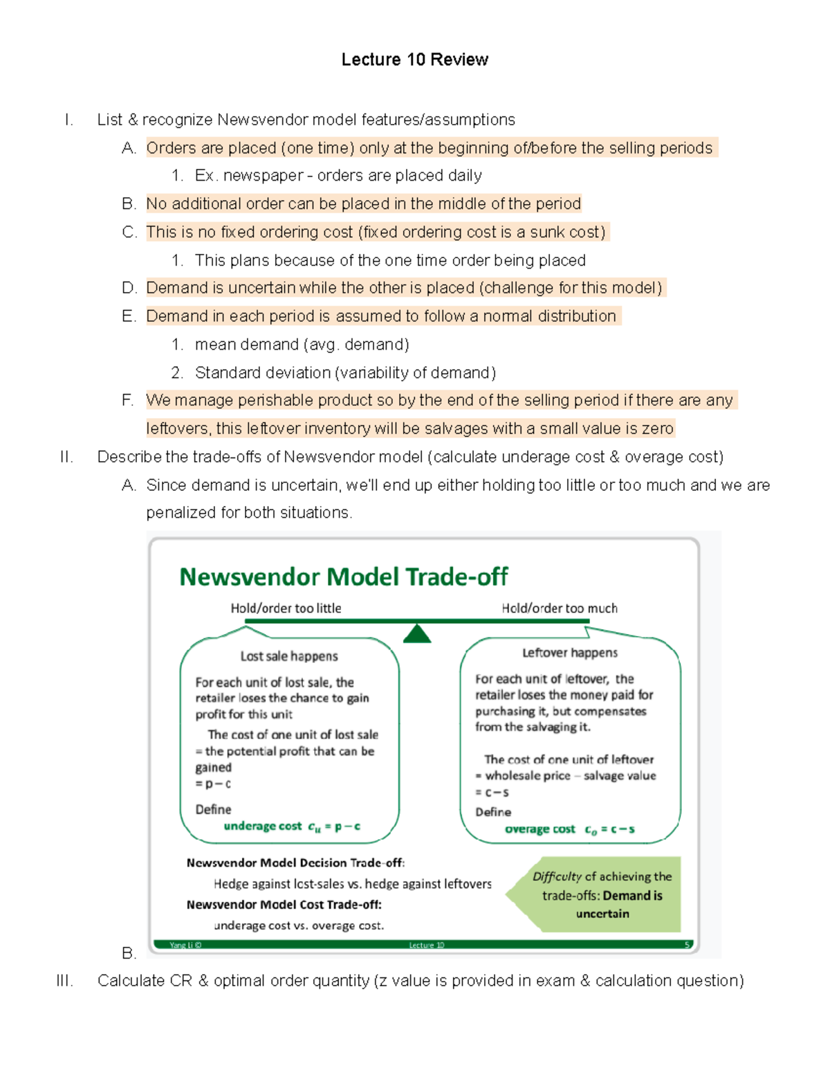 literature review newsvendor model