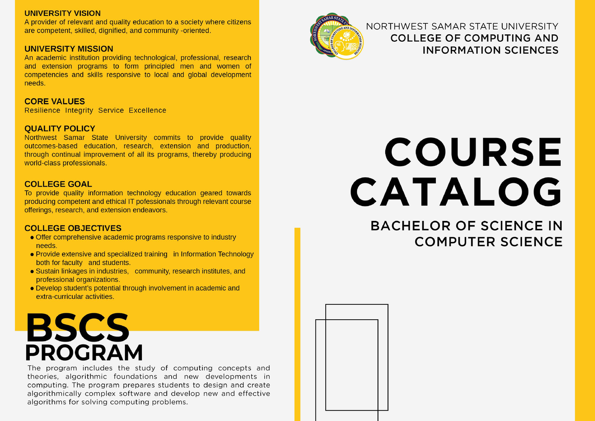 BSCS Coursecatalog - The BSCS Course Catalog - BS Computer Science ...