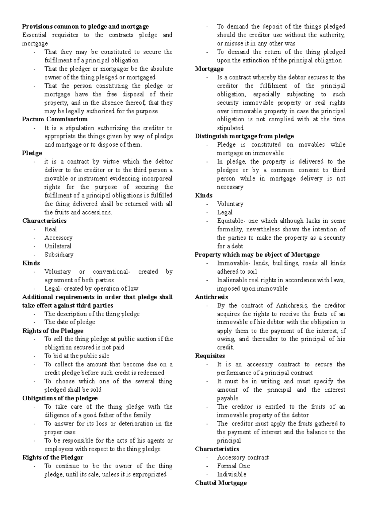 Reviewer-rfib - Seld-made review for y'all - Provisions common to ...