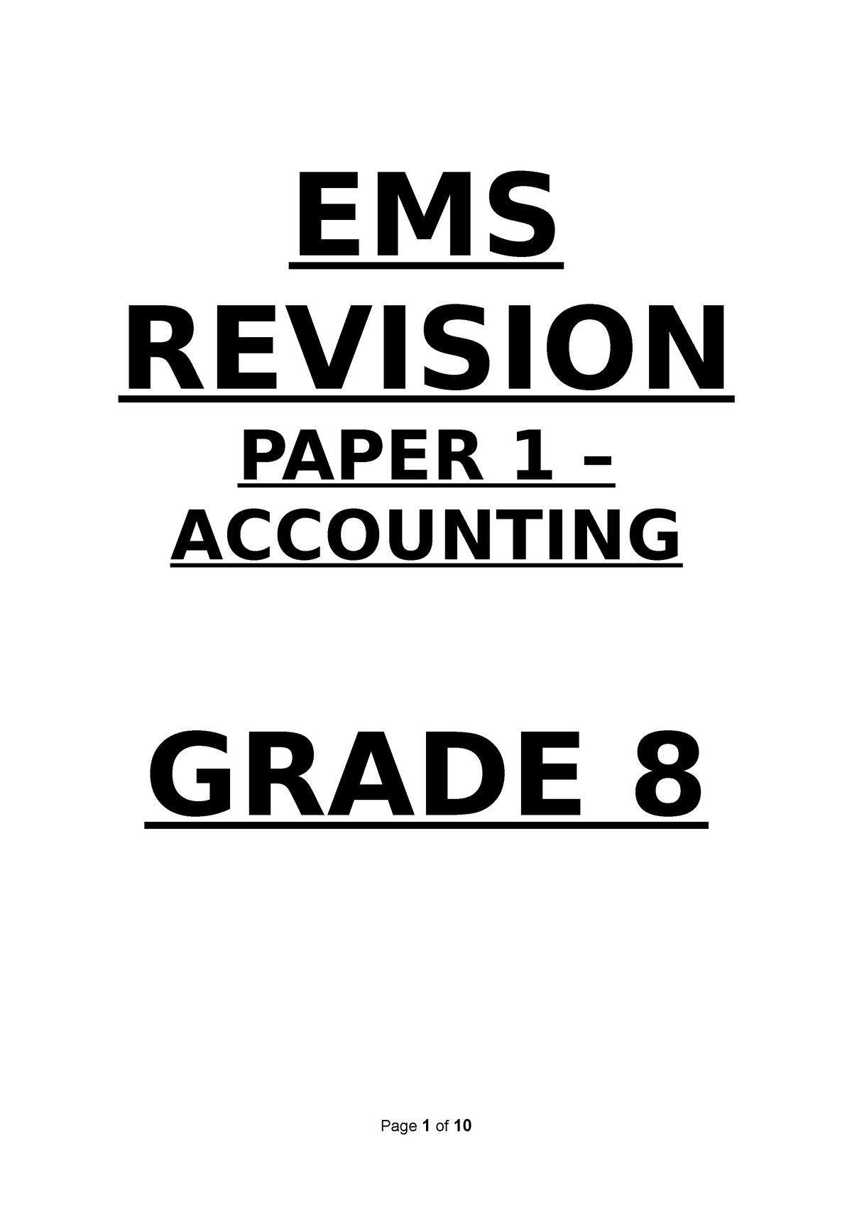 ems grade 8 term 3 assignment