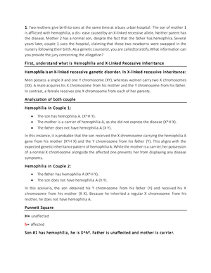 Dihybrid Inheritance - Notes - GEN In Guinea Pigs, Black Hair (B) Is ...