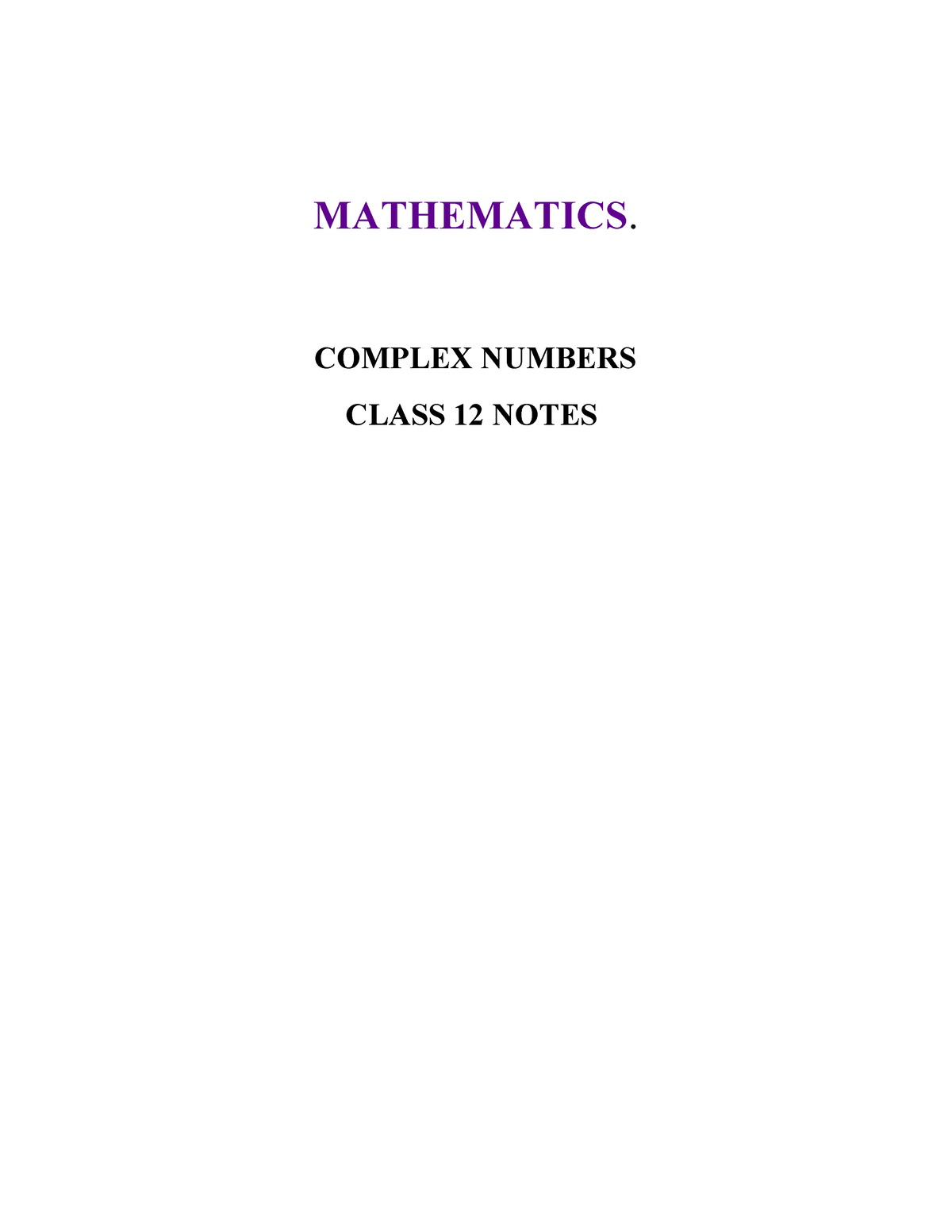 complex-numbers-mathematics-studocu