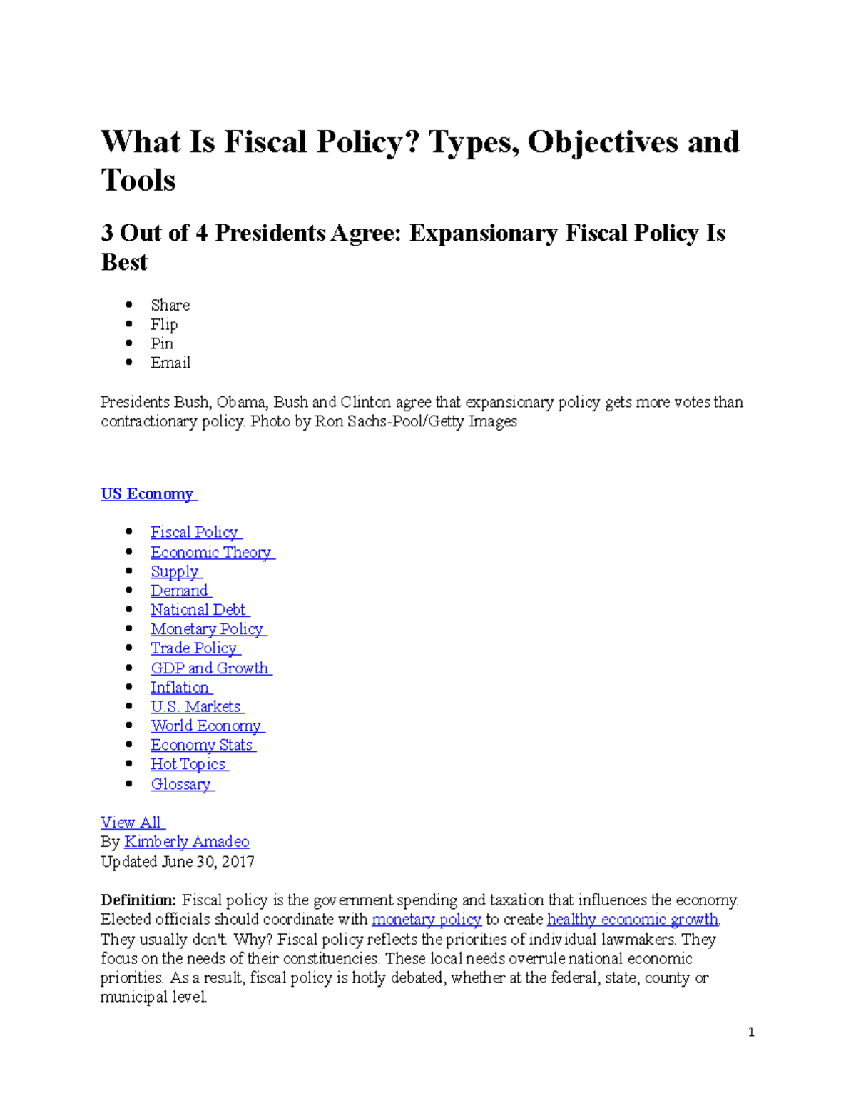 What Is Fiscal Policy - Explanation - What Is Fiscal Policy? Types ...