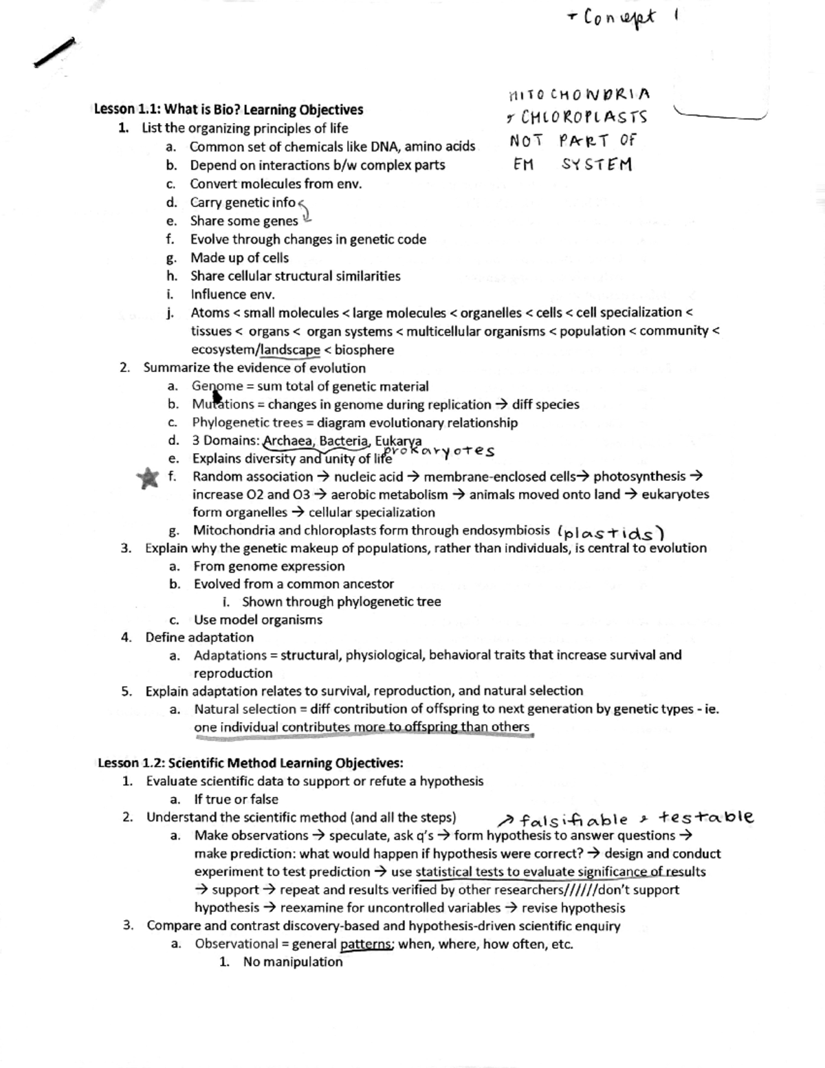 BSC2010 Complete Study Guide - BSC 2010 - Studocu