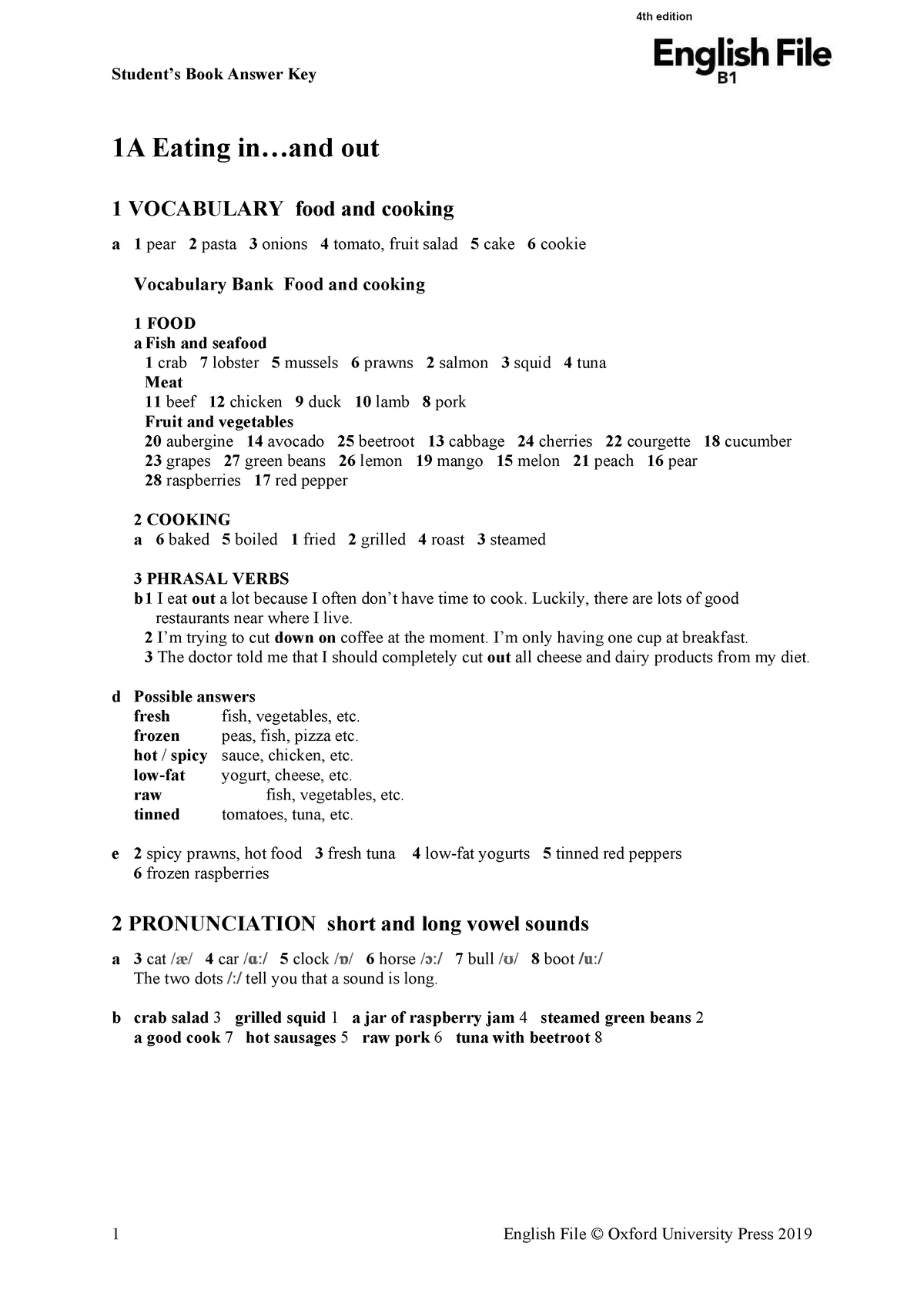 4th Standard English Book Answer Key