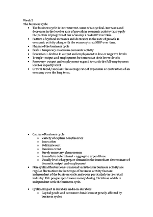 Macro Notes - Macroeconomics: tutor- Long@monash GDP ( Gross domestic ...