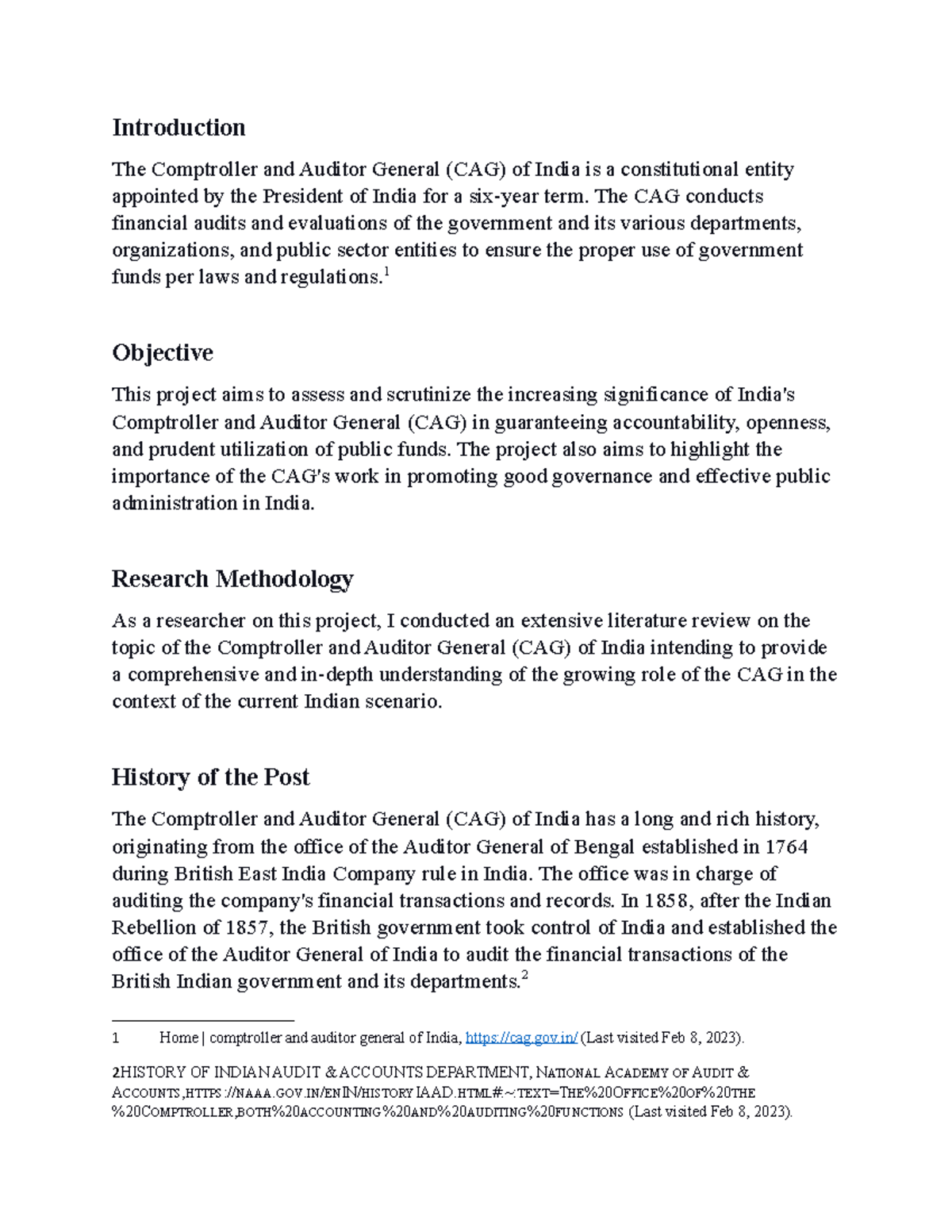 Public administration - Introduction The Comptroller and Auditor ...