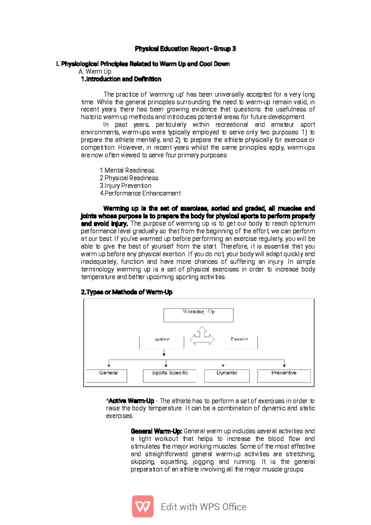 Physiological Principles Related to Warm Up - warmup malang da ...