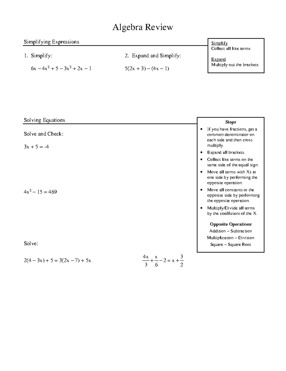 2-algebra-review-algebra-review-simplifying-expressions-1-simplify