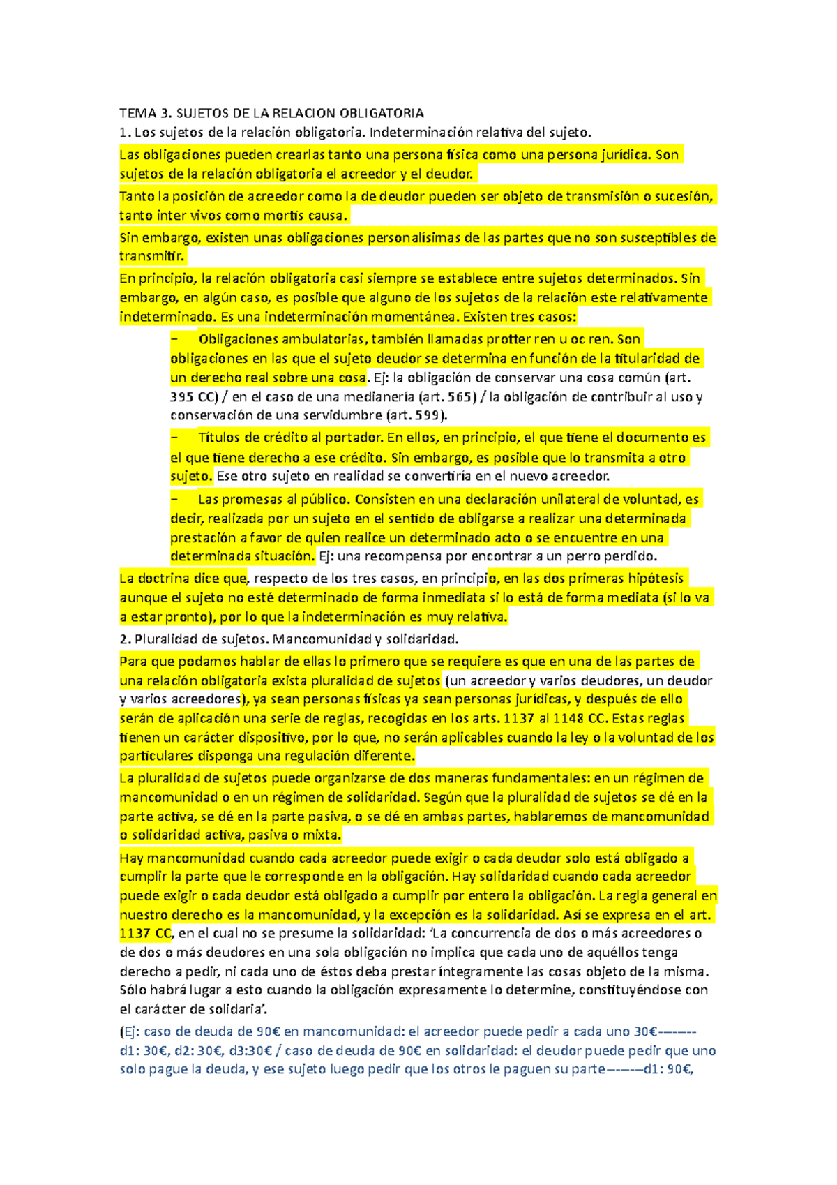TEMA 3 - apuntes completados - TEMA 3. SUJETOS DE LA RELACION ...