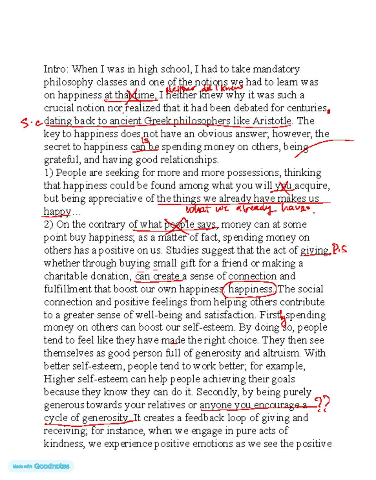 Essay - Cghhh - Intro: When I was in high school, I had to take ...