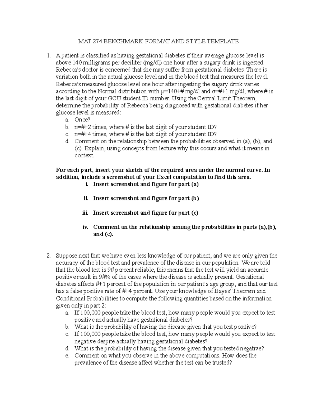 MAT274Benchmark Style Guide - MAT 274 BENCHMARK FORMAT AND STYLE ...