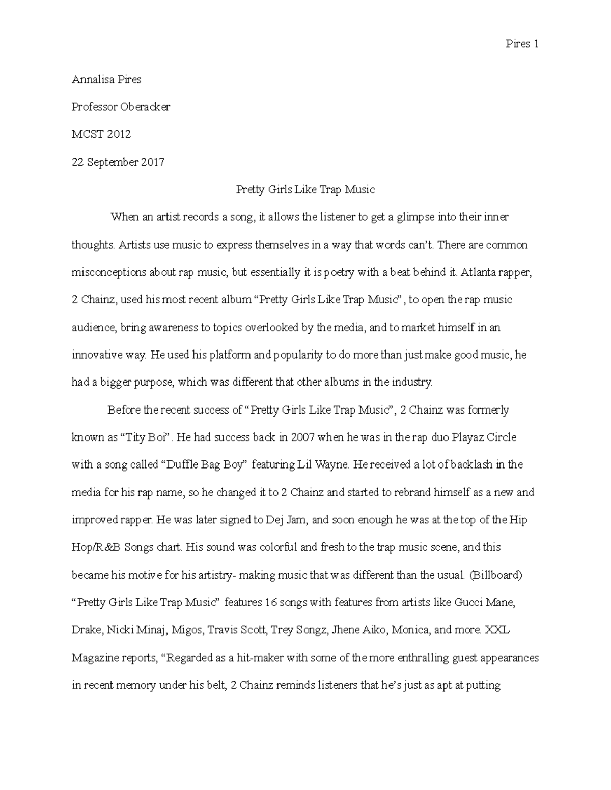 Media analysis report essay