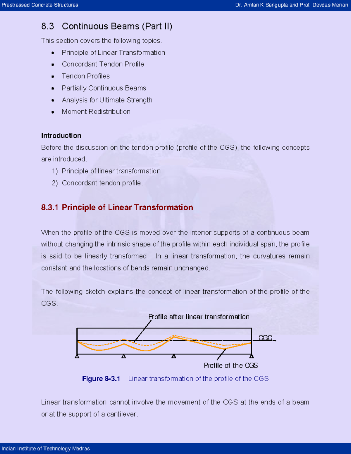 Section 8-3 - semester 2 - 8 Continuous Beams (Part II) This section ...