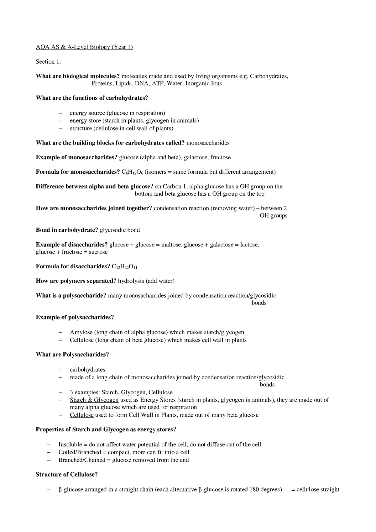 aqa-as-level-biology-revision-notes-qas-new-spec-aqa-as-a-level