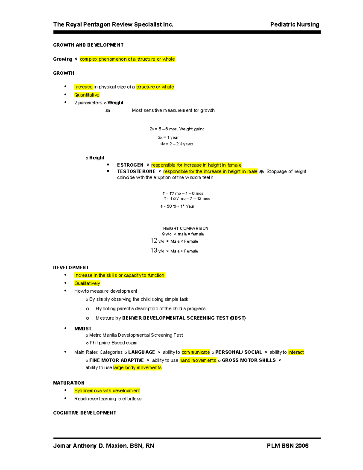 MCHN Pedia Pentagon - n/a - GROWTH AND DEVELOPMENT Growing complex ...