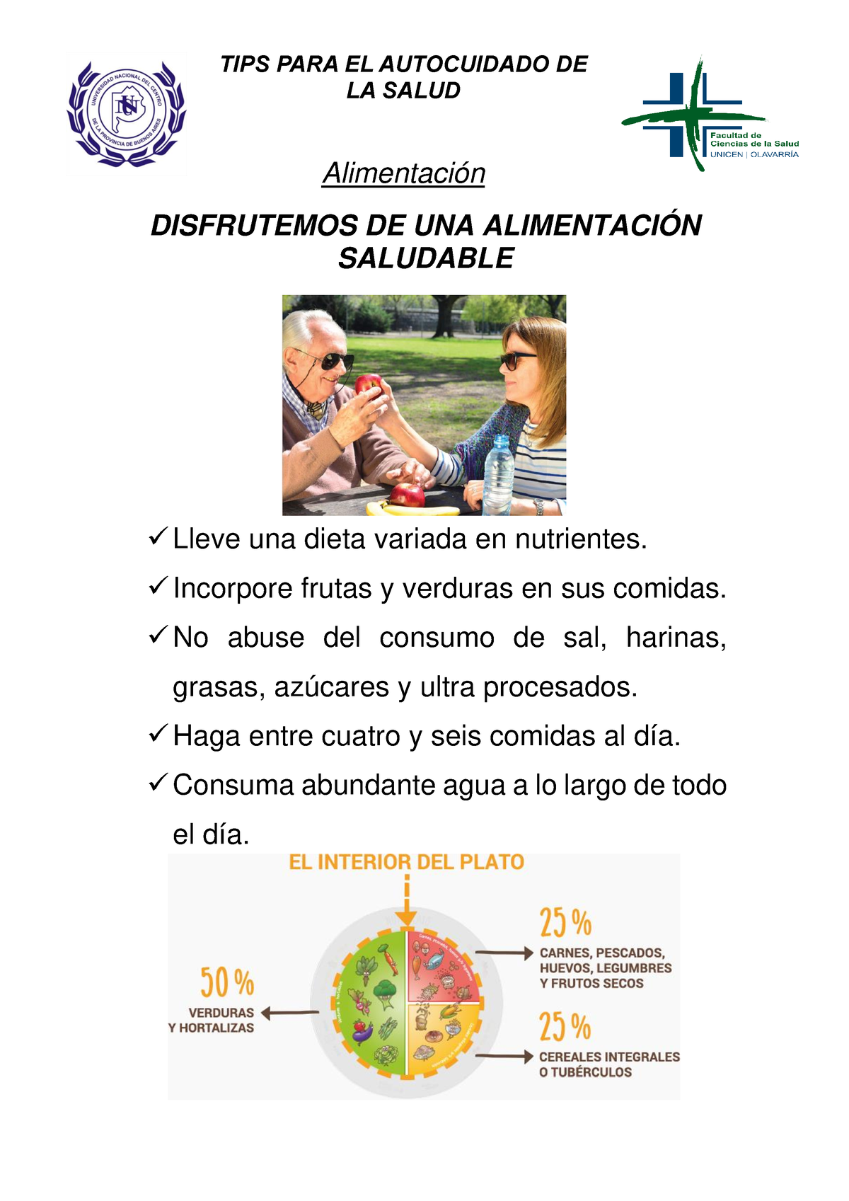 TIPS DE Autocuidado PARA Entregar Definitivo - LA SALUD Alimentación ...