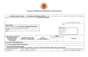 25089 1 ipcr-2023-2nd sem - INDIVIDUAL PERFORMANCE COMMITMENT AND ...