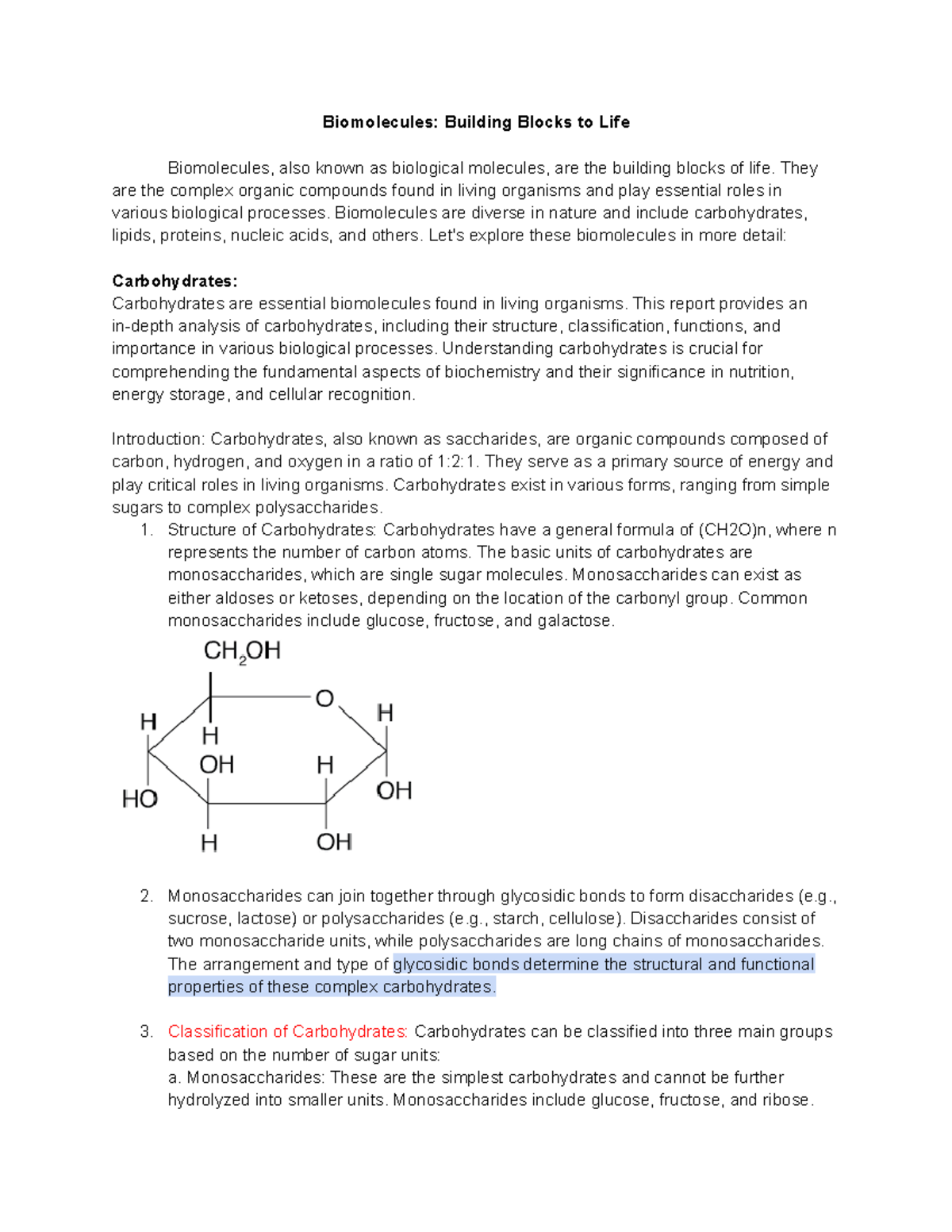 Biomolecules: Building Blocks To Life - Biomolecules: Building Blocks ...