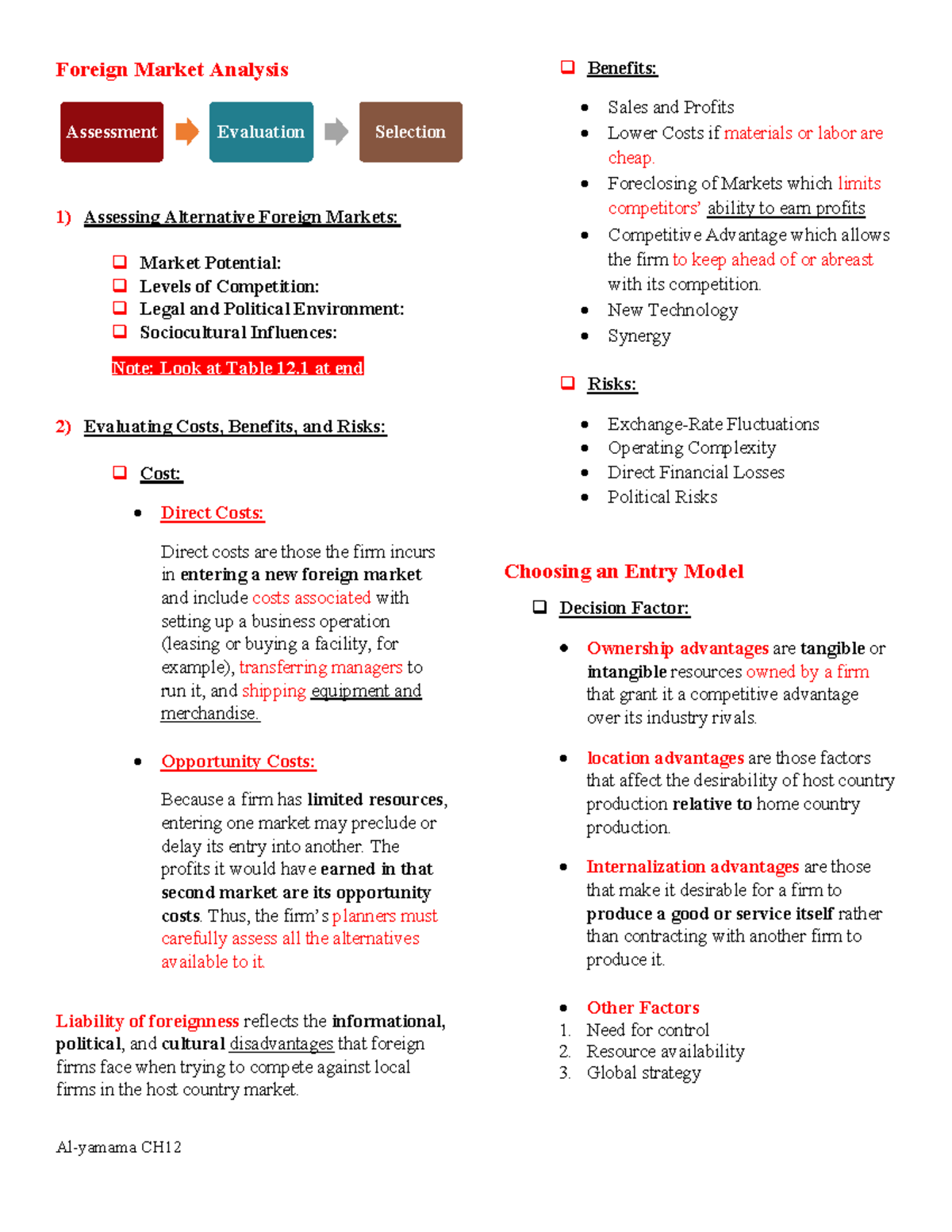 IB CH12 ` - A summary that helps you in your studies and saves you time ...