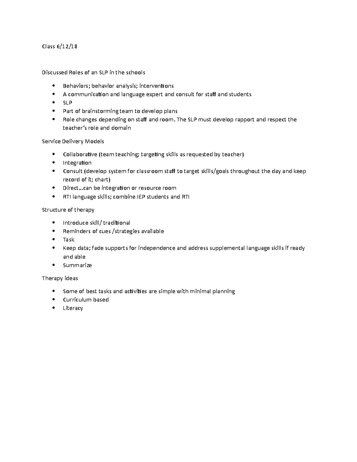 class-summary-6-13-class-6-12-18-discussed-roles-of-an-slp-in-the