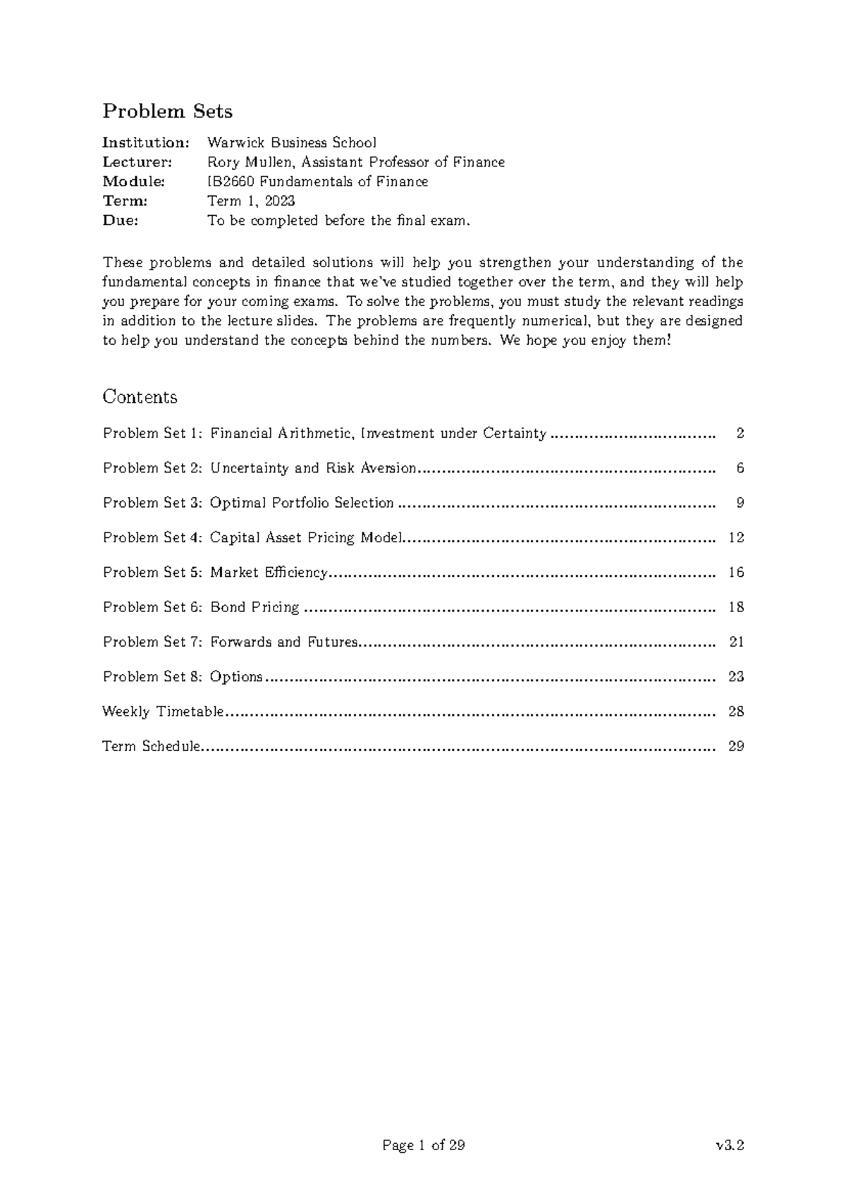 IB-66- Problem Set All A4 v3.- Problem Sets Institution: Warwick ...