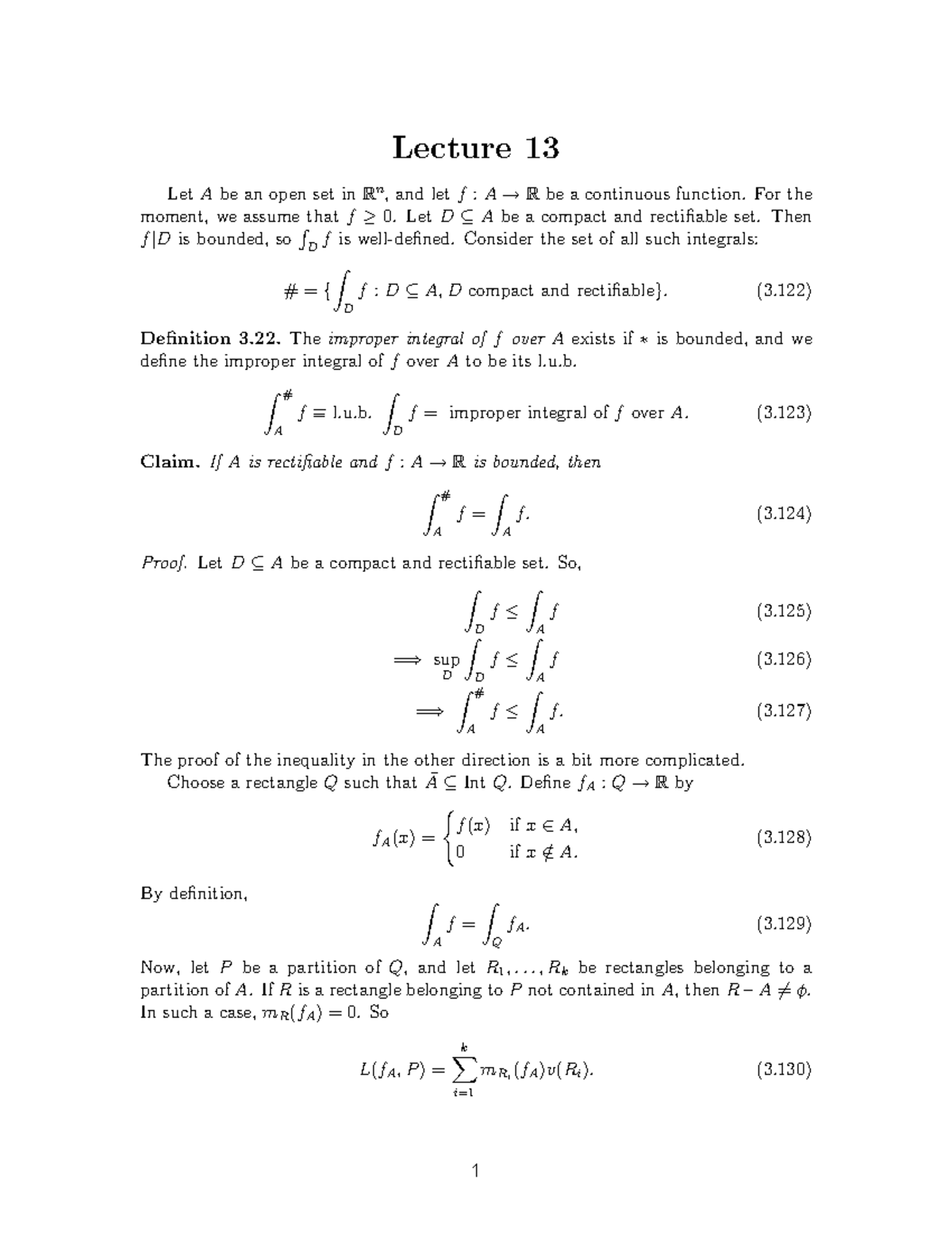 Mathematical Analysis-Lecture 13 - R Z Z # Z Z # Z Z Z Z # Z ( 6 X ...