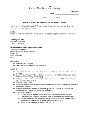 CHM 101L M4 Fundamentals Of Calorimetry Lab Report - The Fundamentals ...