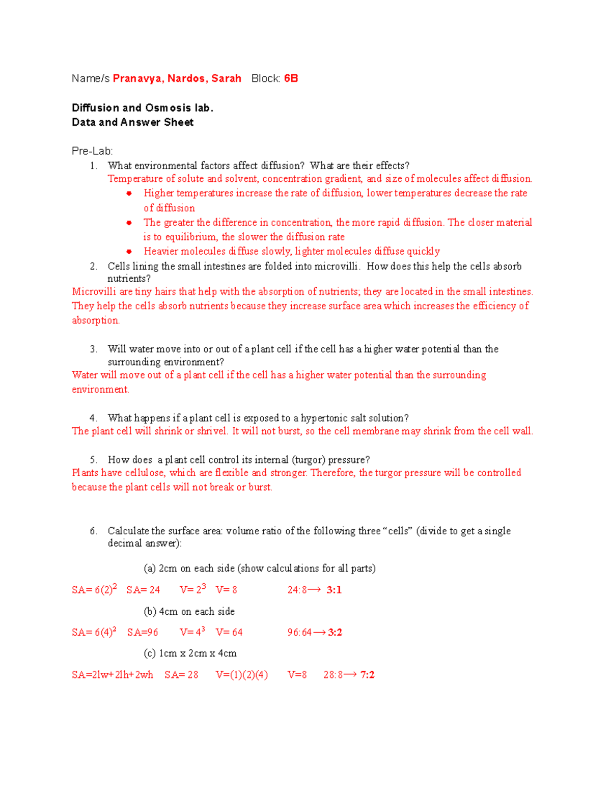 Potato Osmosis Lab Results Sample Lab Report 2022 10 27