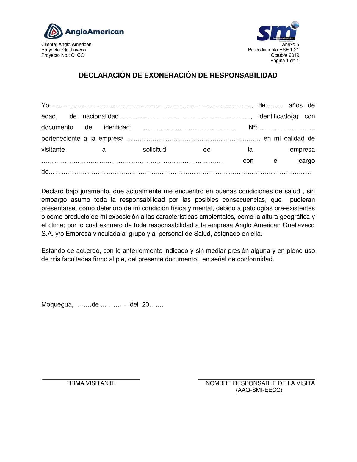 1.21 Anexo 05 - Declaraci N De Exoneraci N De Responsabilidad Rev. 2 ...