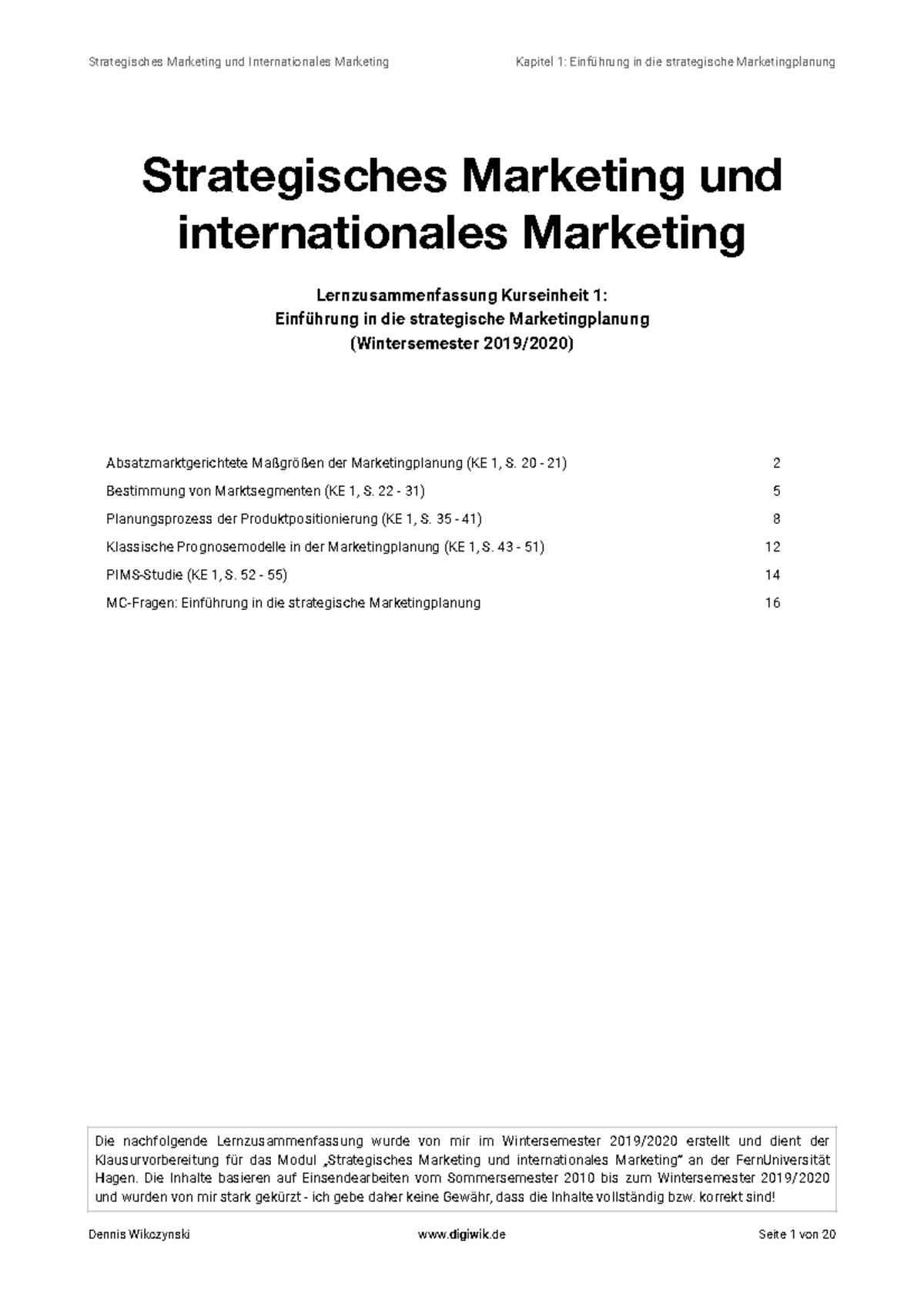 Strategisches Marketing Internationales Marketing 220310 113239 ...