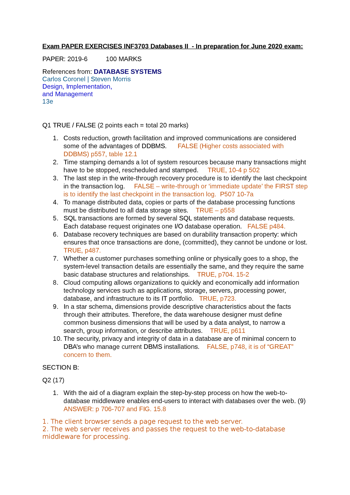 INF3703 Exam Exercises Answers 2019 6 - Exam PAPER EXERCISES INF3703 ...