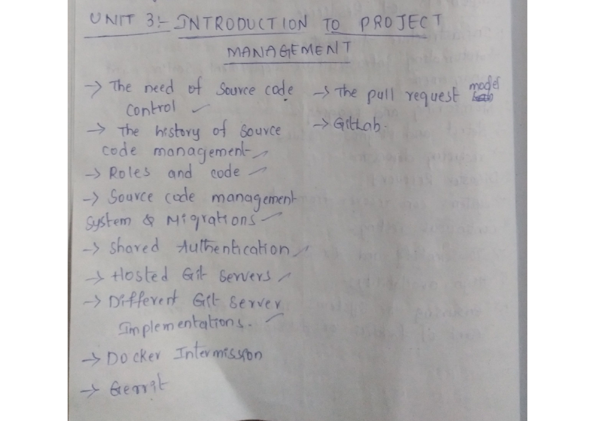 Devops handwritten unit 3 notes - UNIT INTRODUCTION TO PROJECT ...
