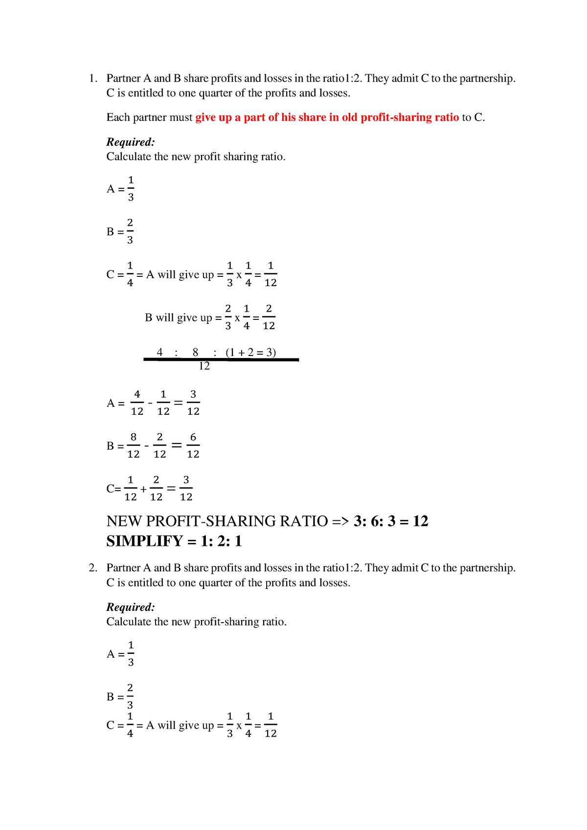 extra-questions-profit-sharing-ratio-memo-1-vut-studocu