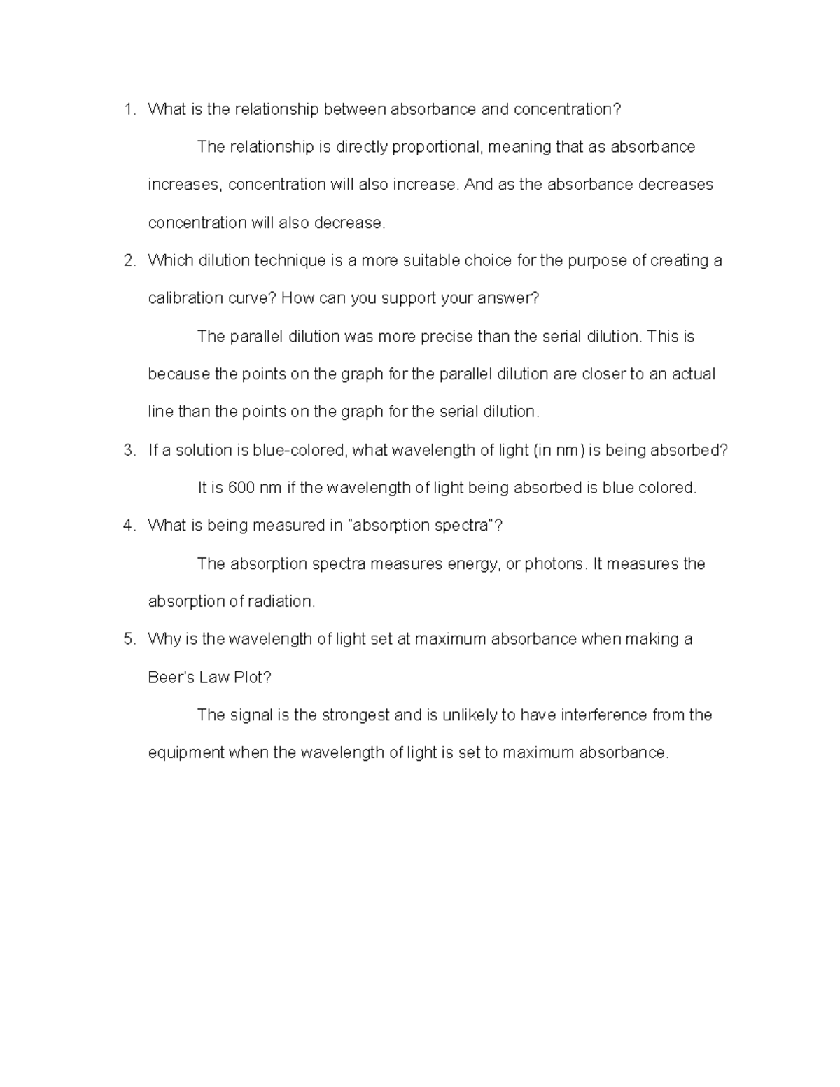 Module 2 PostLab Questions What is the relationship between