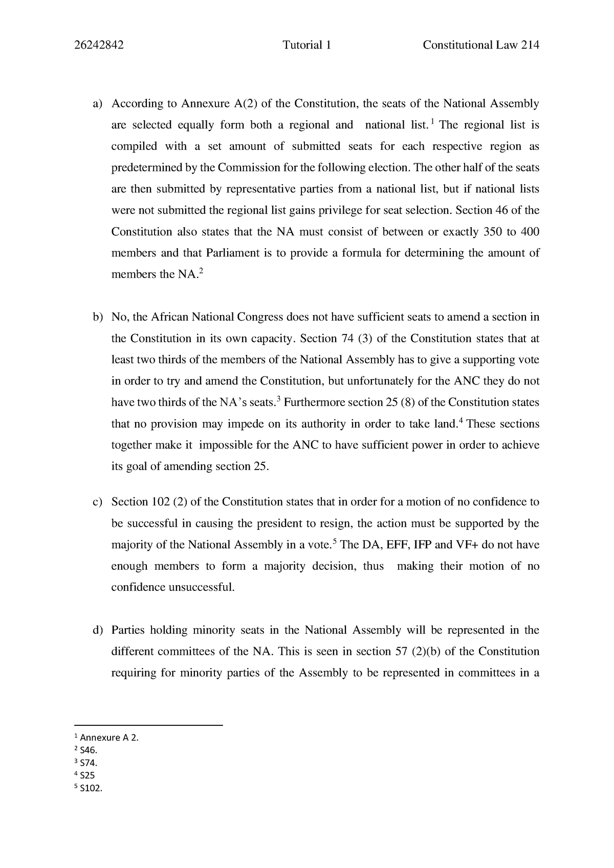 constitutional-law-214-tutorial-1-a-according-to-annexure-a-2-of