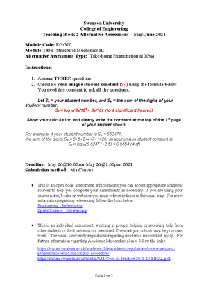 EG-320 Alternative Assessment 21-22 - PRIFYSGOL ABERTAWE SWANSEA ...