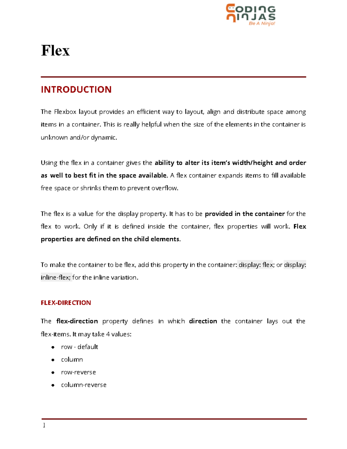 0000000000000704 - Fhdjsbsbsn - Flex INTRODUCTION The Flexbox layout ...