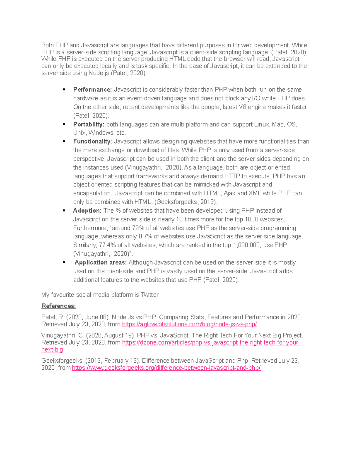 CHnotsureisgood - Forum Assignment - Both PHP and Javascript are ...