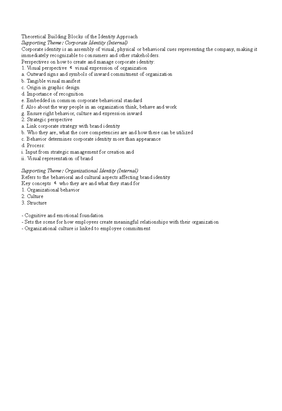 Theoretical Building Blocks of the Identity Approach - Perspectives on ...