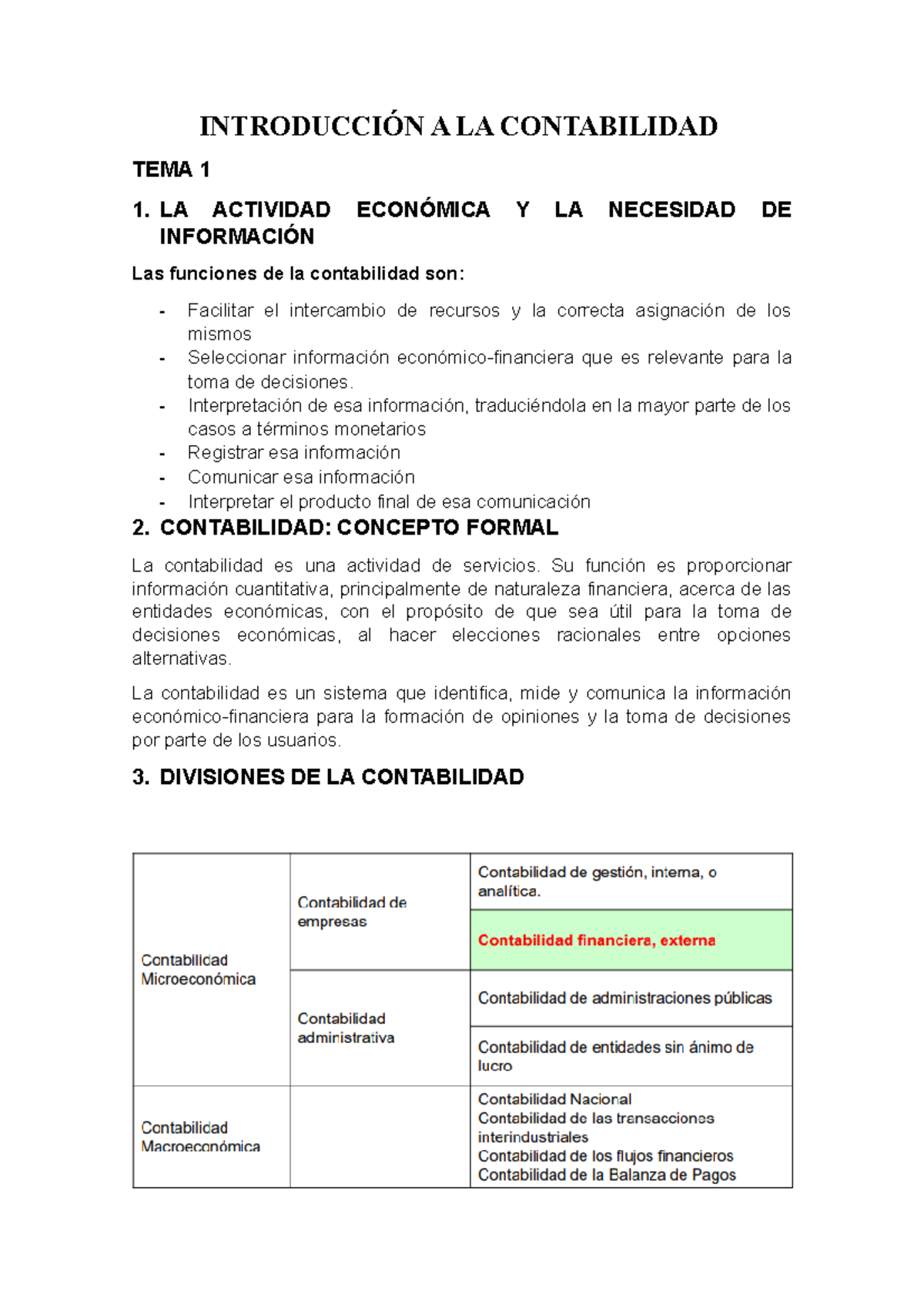 Introducción A La Contabilidad IntroducciÓn A La Contabilidad Tema 1 1 La Actividad EconÓmica 5334