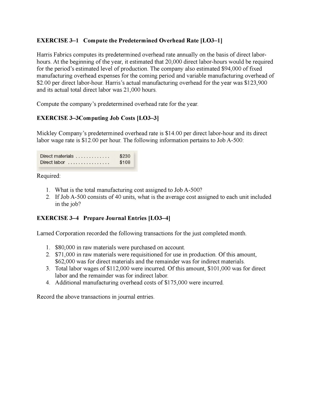 Compute The Companys Predetermined Overhead Rate Rating