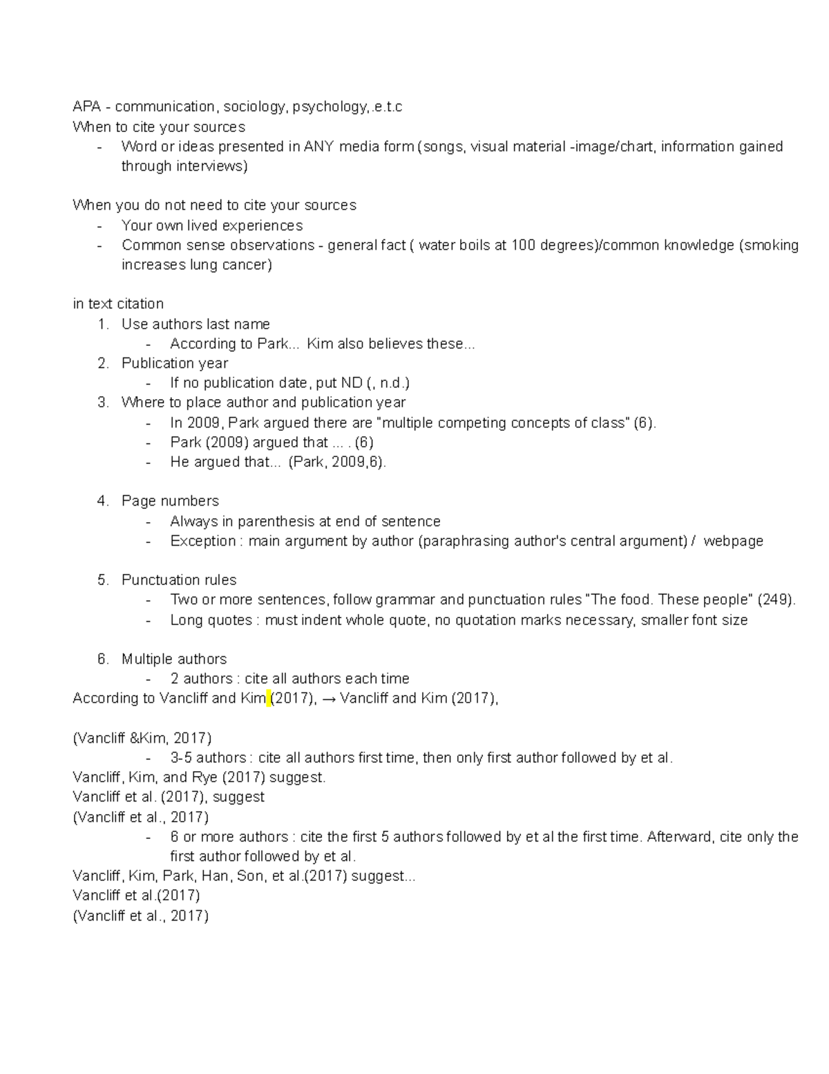 Week 12 Citations - In-text and Bibliography Student Copy - APA ...