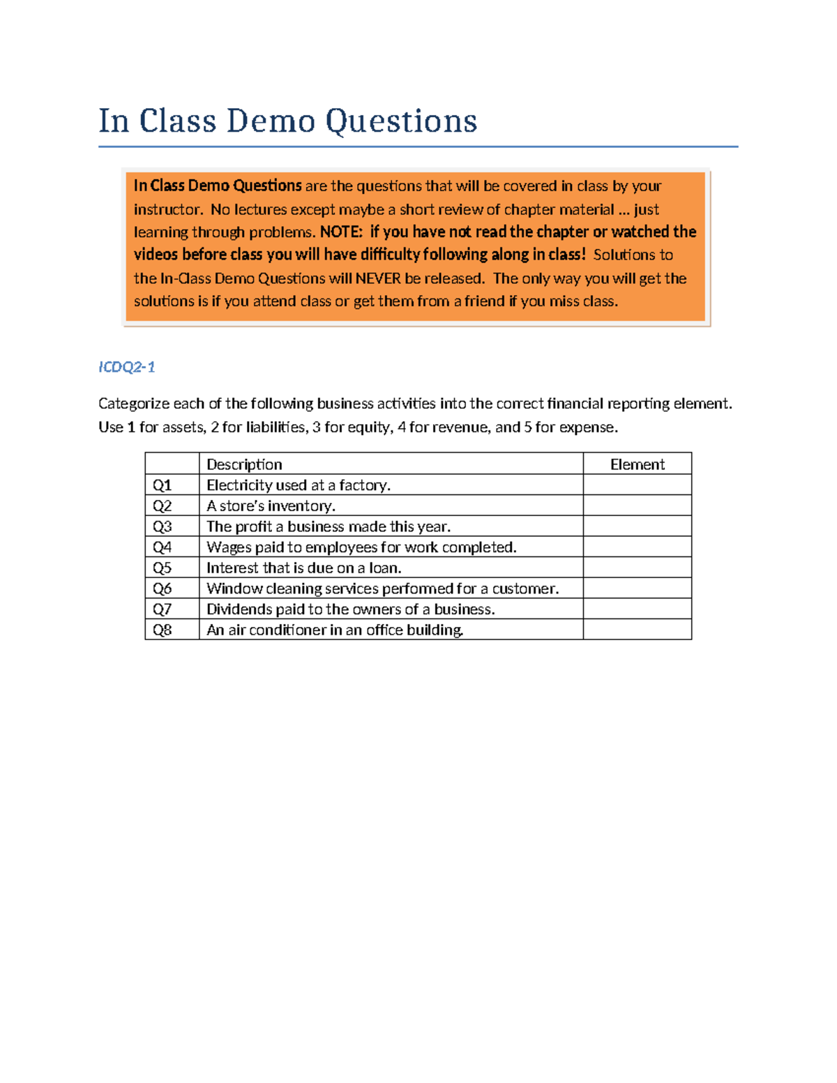 Chapter 2 - In Class Demo Questions - W2022 - In Class Demo Questions ...