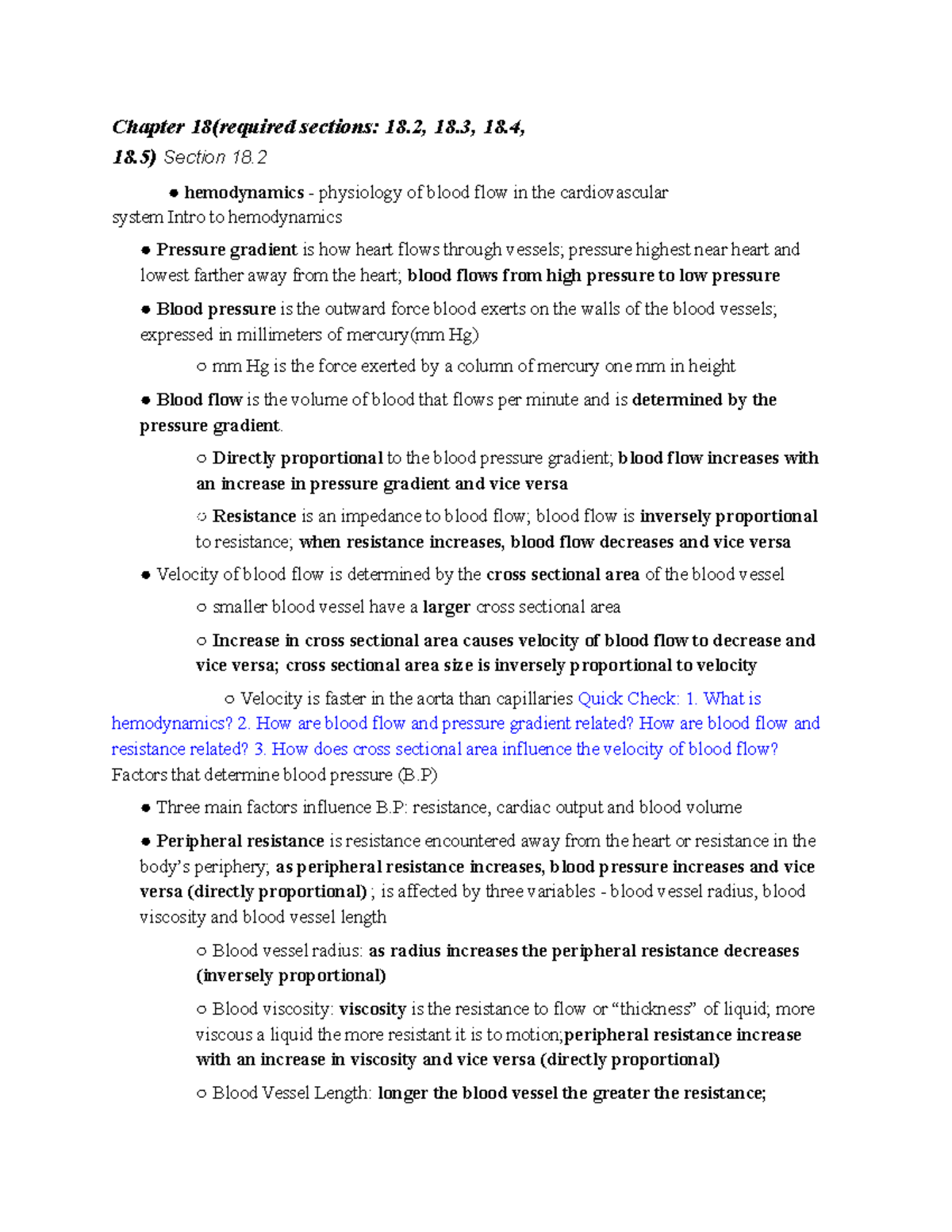 Exam 2 Anatomy and physiology Chapter 18(required sections 18, 18
