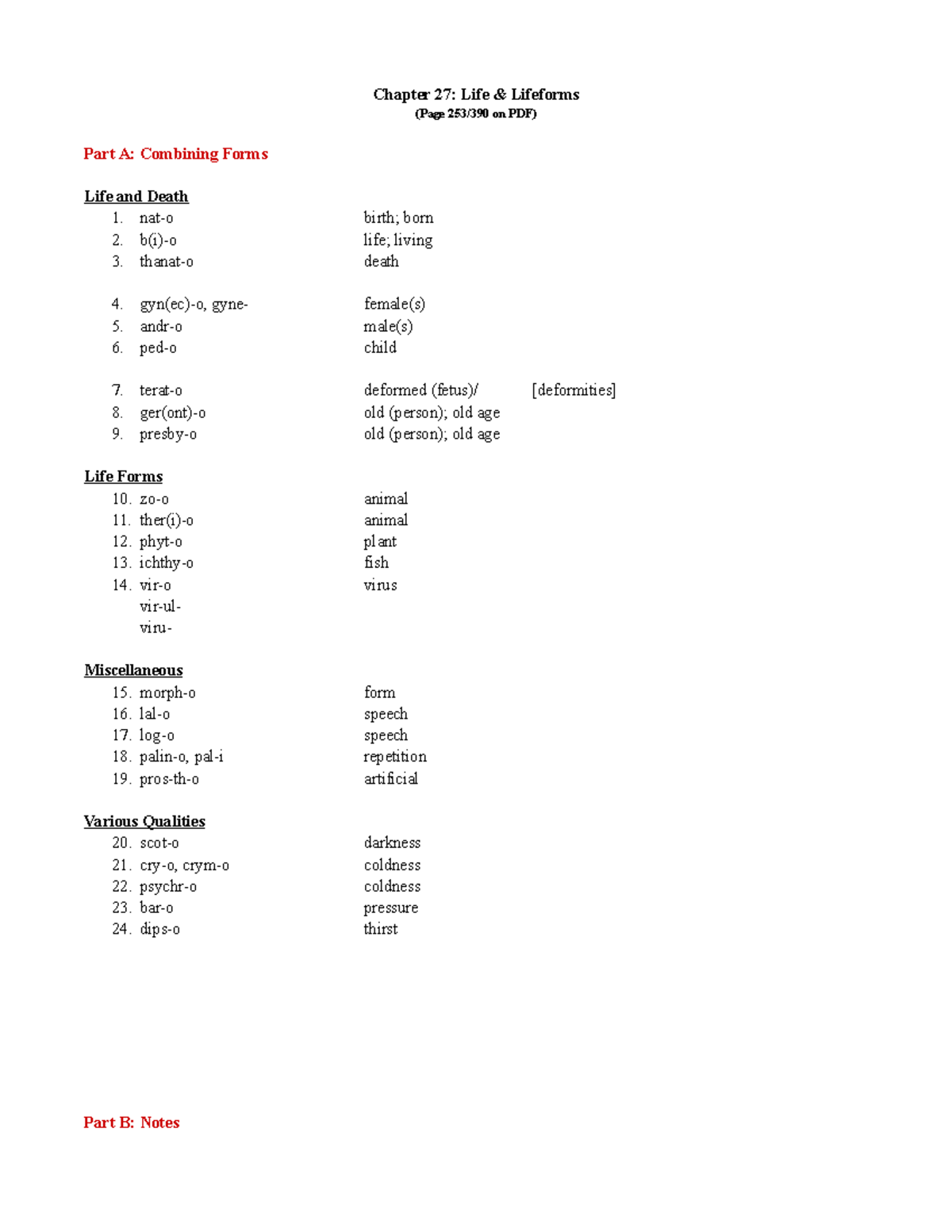 Chapter 27 Life Lifeforms Chapter 27 Life & Lifeforms (Page 253/390