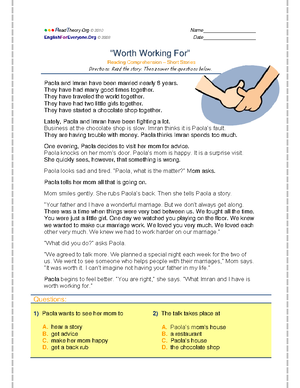 Beginning Paragraph Correction 11 - englishforeveryone Name ...