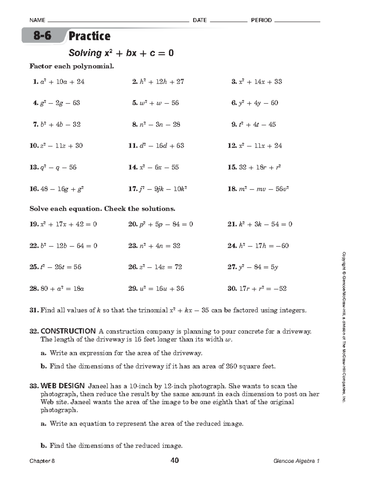 Kongalaich - It is math - Copyright © Glencoe/McGraw-Hill, a division ...